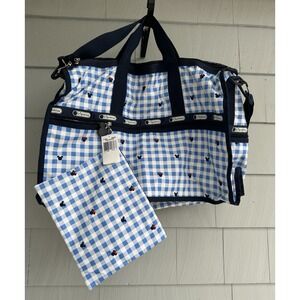 LeSportsac Disney Large Weekender - Checks and Bows - NWT Minnie Mouse Check Bag